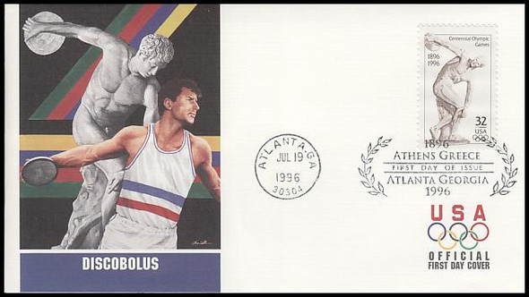 3087 / 32c Centennial Olympic Games Fleetwood 1996 FDC