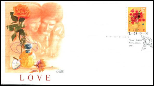 3898 / 37c Love Bouquet PSA 2005 Fleetwood FDC