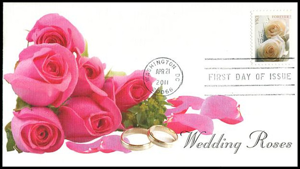 4520 / 44c Wedding Roses 2011 Fleetwood First Day Cover