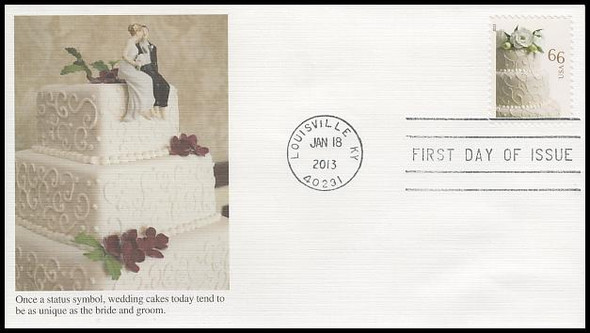 4735 / 66c Wedding Cake : Wedding Series 2013 Fleetwood First Day Cover