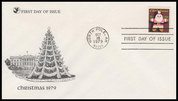 1800 / 15c Santa Claus, Christmas Tree Ornament : Christmas 1979 Reader's Digest FDC