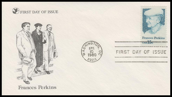 1821 / 15c Frances Perkins 1980 Reader's Digest FDC