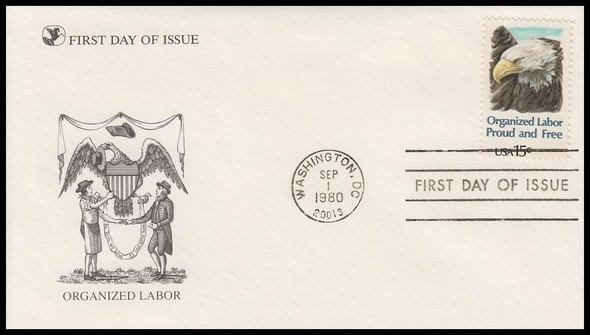 1831 / 15c Organized Labor AFL - CIO 1980 Reader's Digest FDC