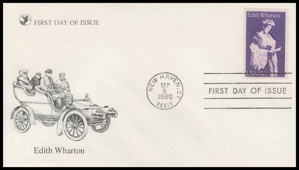 1832 / 15c Edith Wharton : Literary Arts Series 1980 Reader's Digest FDC