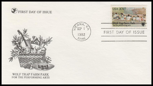 2018 / 20c Wolf Trap Farm Park 1982 Reader's Digest FDC