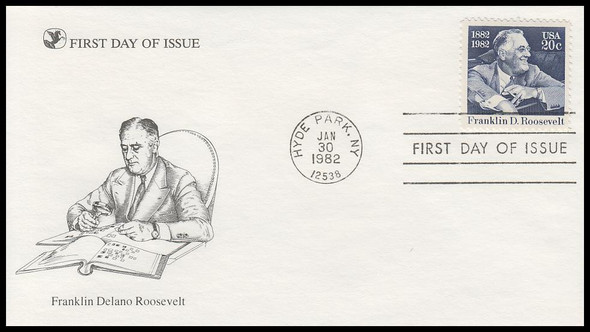 1950 / 20c Franklin Delano Roosevelt : U.S. President 1982 Reader's Digest FDC