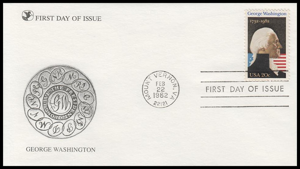 1952 / 20c George Washington : U.S. President 1982 Reader's Digest FDC