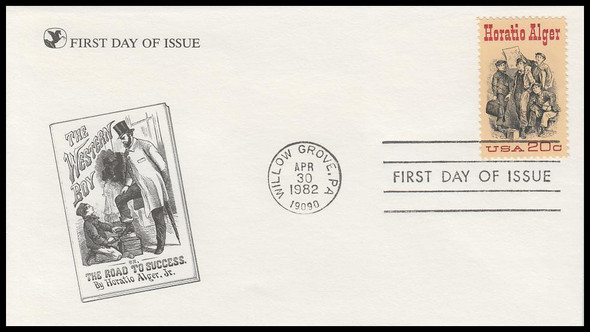 2010 / 20c Horatio Alger : Author 1982 Reader's Digest First Day Cover