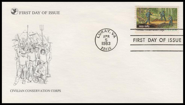 2037 / 20c Civilian Conservation Corps : 50th Anniversary 1983 Reader's Digest FDC