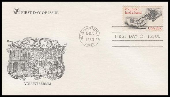 2039 / 20c Voluntarism : Volunteer "Lend a Hand" 1983 Reader's Digest FDC
