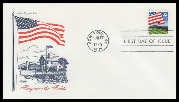 2919 / 32c Flag over Field ATM PSA 1995 Artmaster FDC