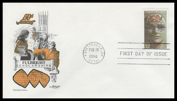 3065 / 32c Fulbright Scholarships Artmaster 1996 FDC