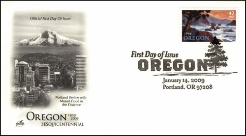 4376 / 42c Oregon Statehood Artcraft 2009 First Day Cover