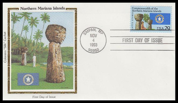 2804 / 29c Northern Mariana Islands 1993 Colorano Silk First Day Cover