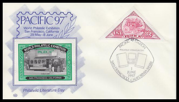 3131 / 32c Stagecoach Pacific '97 June 1st Green Cinderella Stamp Cachet WP Event Show Cover