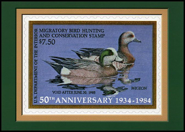 RW51 $7.50 Wigeon Federal Duck Stamp Collectible Postcard