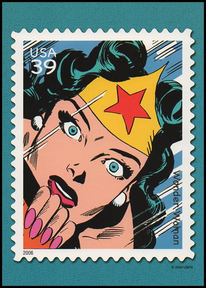Wonder Woman : DC Comics Super Heroes Stamp Collectible Jumbo Postcard
