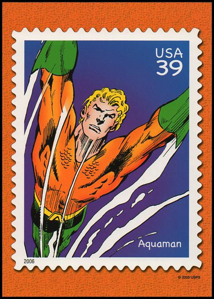 Aquaman : DC Comics Super Heroes Stamp Collectible Jumbo Postcard