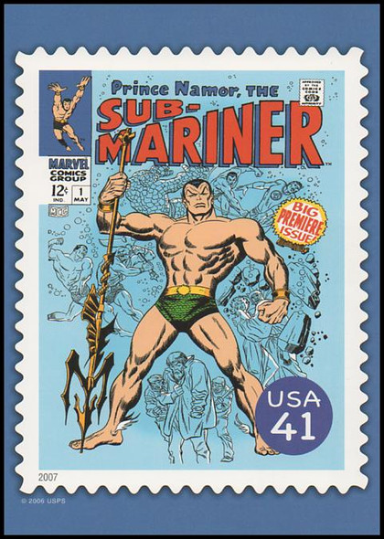 Sub-Mariner Comic Book Cover Marvel Comics Super Heroes Stamp Collectible Jumbo Postcard