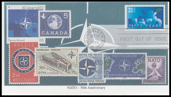 3354 / 33c NATO : 50th Anniversary 1999 Mystic First Day Cover