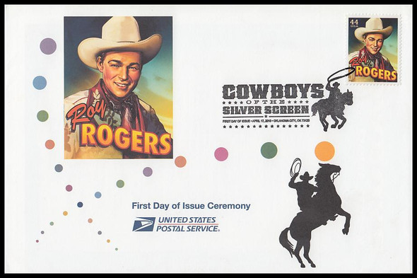 4446 / 44c Roy Rogers : Cowboys of the Silver Screen 2010 Cacheted USPS First Day Ceremony Program