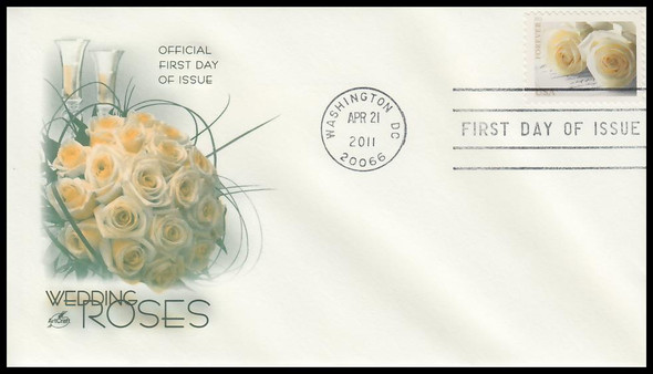 4520 / 44c Wedding Roses Machine Cancel 2011 Artcraft First Day Cover