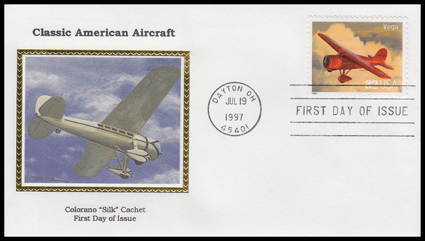 3142a - t / 32c Classic American Aircraft Set of 20 Colorano Silk 1997 FDCs