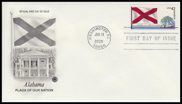 4273 - 4282 / 42c Flags of Our Nation Set of 10 PNC PCS 2008 First Day Covers