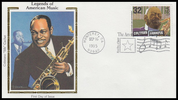 2983 - 2992 / 32c Jazz Musicians : American Music Series Set of 10 Colorano Silk 1995 FDCs