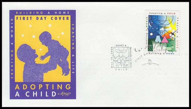 3398 / 33c Adoption : Adopting a Child 2000 Artmaster First Day Cover