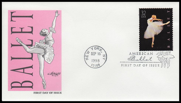 3237 / 32c American Ballet 1998 Artmaster First Day Cover