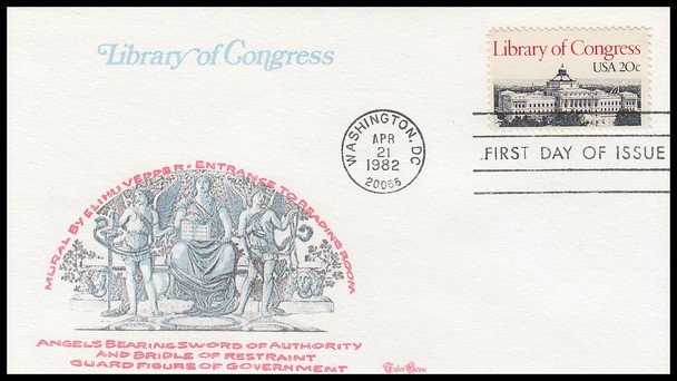 2004 / 20c Library of Congress 1982 Tudor House First Day Cover
