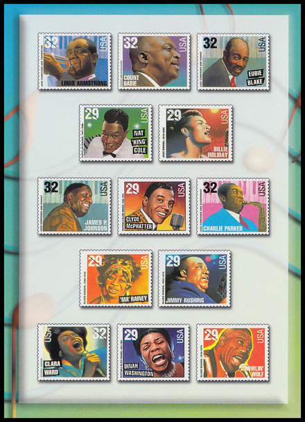 Legends of American Music : Black Heritage Series Collectible Postcard