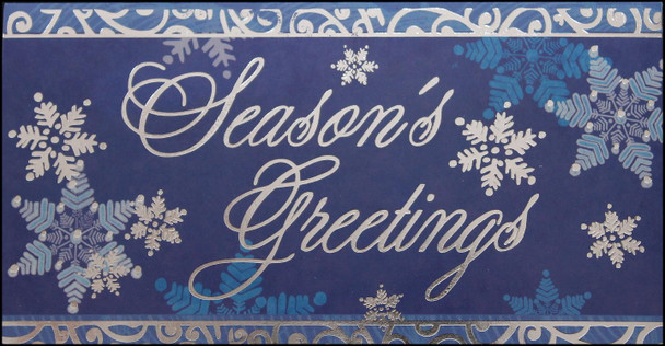 Season's Greetings Holidays Money and Gift Card Holder Christmas Card with Envelope Set of 2