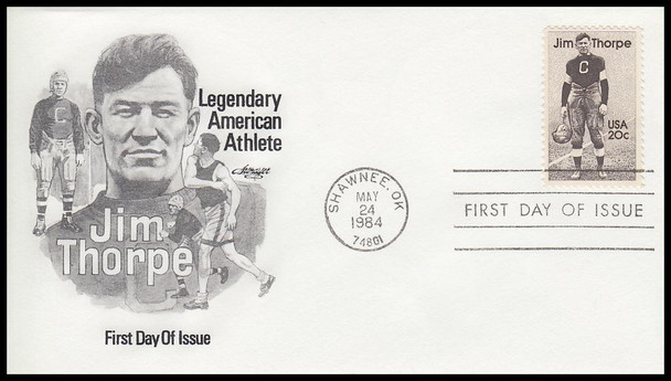 2089 / 20c Jim Thorpe 1984 Artmaster First Day Cover 