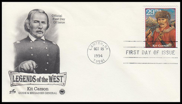 2869a - t / 29c Legends of the West : Lawton, OK Postmark Set of 20 Artcraft / PCS 1994 First Day Covers