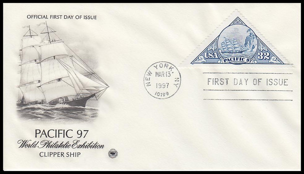 3130 - 3131 / 32c Pacific '97 Triangles Set of 2 PCS 1997 First Day Covers