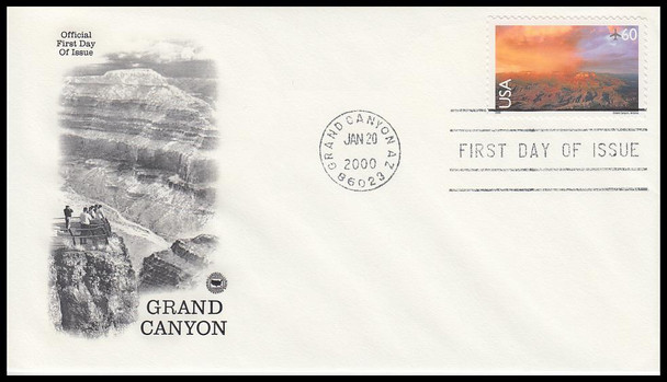 C135 / 60c Grand Canyon Airmail 2000 PCS First Day Cover