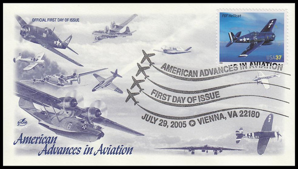 3916 - 3925 / 37c Advances in Aviation ( Vienna, VA Postmark ) Set of 10 Artcraft 2005 First Day Covers