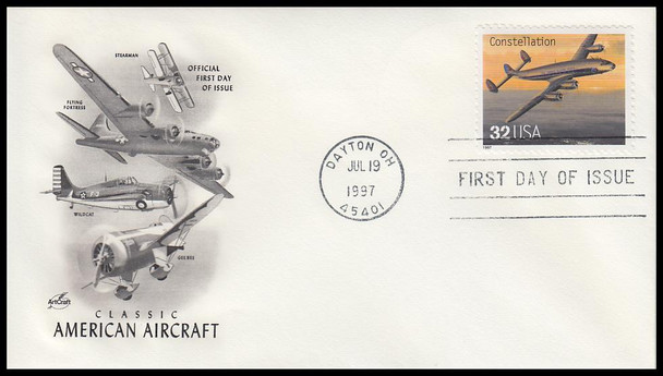 3142a - t / 32c Classic American Aircraft Set of 20 Artcraft 1997 FDCs