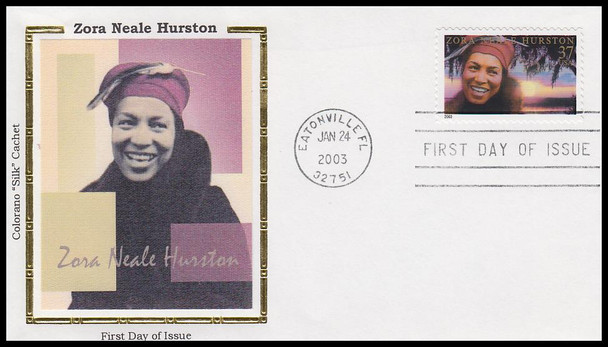 3748 / 37c Zora Neale Hurston 2003 Colorano Silk First Day Cover