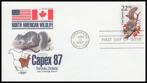 2286 - 2335 / 22c North American Wildlife Set of 50 Artmaster 1987 First Day Covers