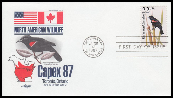 2286 - 2335 / 22c North American Wildlife Set of 50 Artmaster 1987 First Day Covers