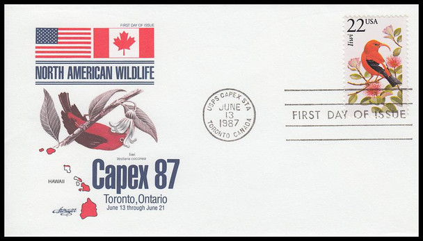 2286 - 2335 / 22c North American Wildlife Set of 50 Artmaster 1987 First Day Covers