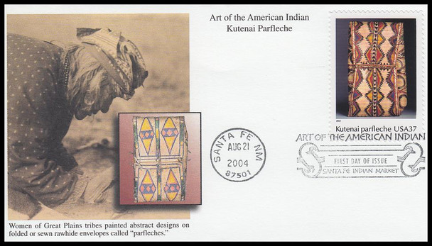 3873 a - j / 37c Art of the American Indian Set of 10 Mystic 2004 First Day Covers