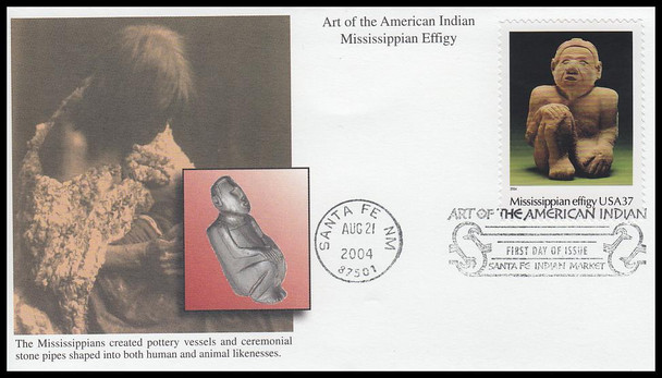 3873 a - j / 37c Art of the American Indian Set of 10 Mystic 2004 First Day Covers