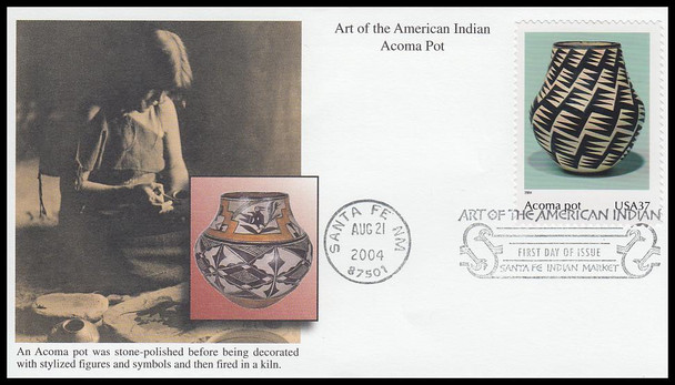 3873 a - j / 37c Art of the American Indian Set of 10 Mystic 2004 First Day Covers