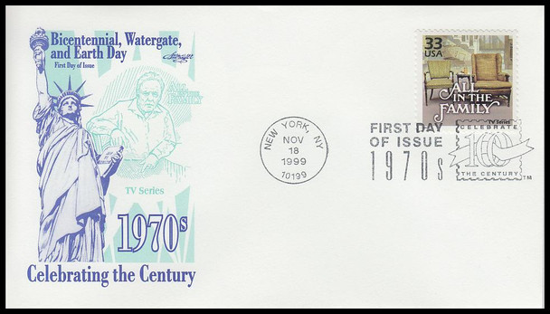 3189a-o / 33c Celebrate The Century ( CTC ) 1970s Set of 15 Artmaster 1999 FDCs