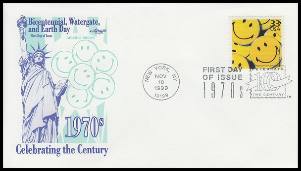 3189a-o / 33c Celebrate The Century ( CTC ) 1970s Set of 15 Artmaster 1999 FDCs