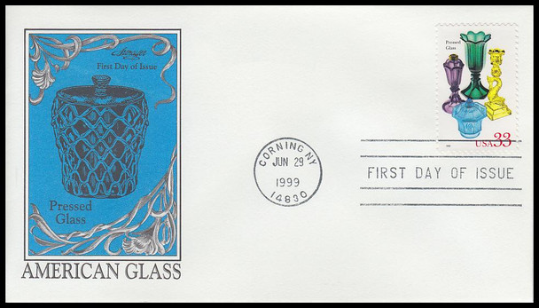 3325 - 3328 / 33c American Glass Set of 4 Artmaster 1999 First Day Covers